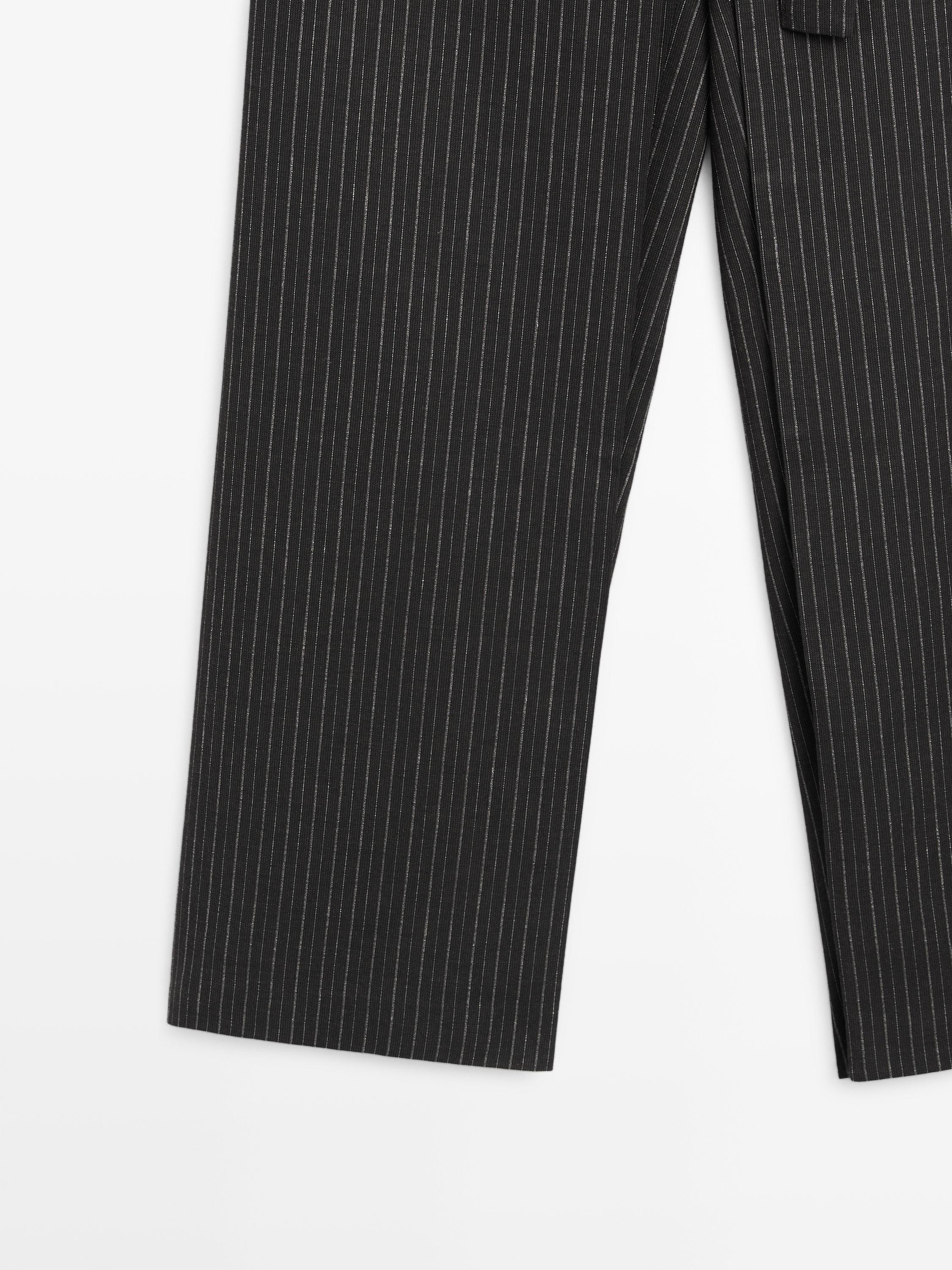 Pantalon paréo à rayures avec nœud